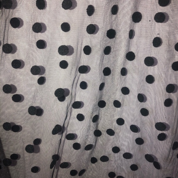 Swiss Dot Sheer Long Sleeve Black Top Sz M/L Whimsigoth - Picture 3 of 6